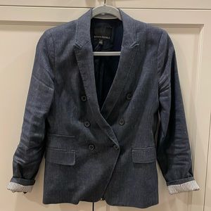 Banana Republic tailored, light weight, denim color suit jacket.